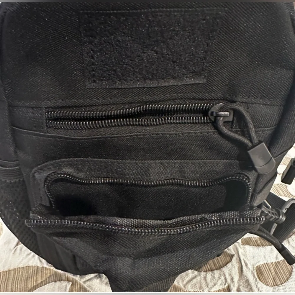 Tactical Black Unisex CrossBody Sling Backpack